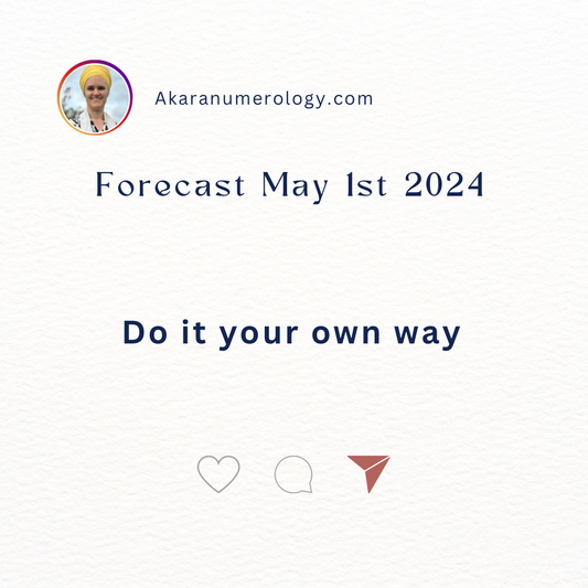 May 1st 2024, do it your own way