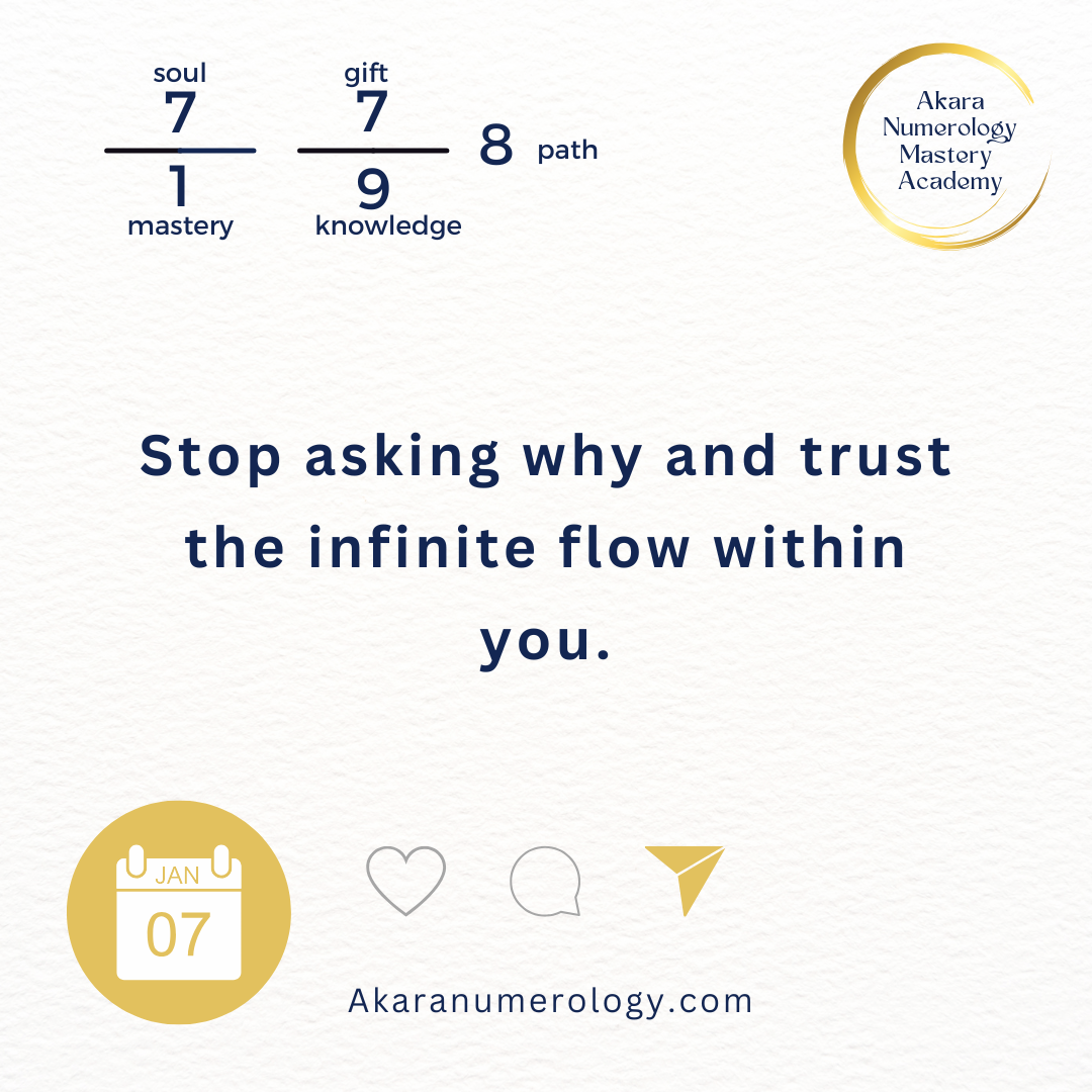January 7th, 2025: Stop the Why, Embrace the Flow