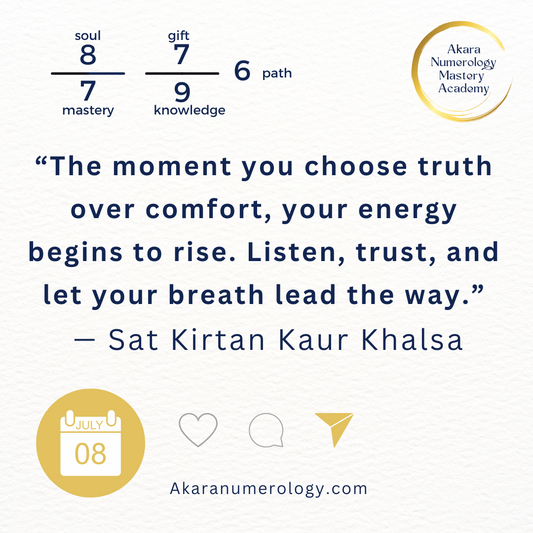 July 8th 2025 Let your body speak. Trust your truth. Come home to harmony.