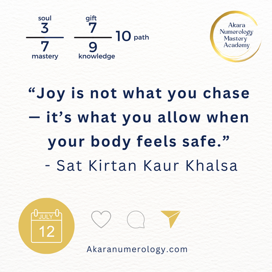Akara Numerology daily numbers for July 12th