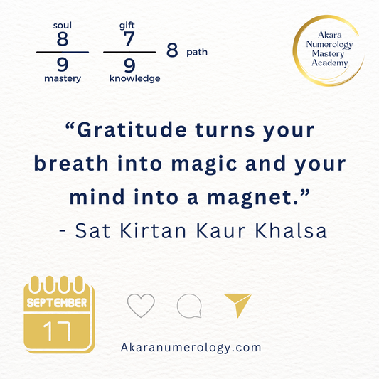 🌟 Sept 17, 2025 — Akara Numerology Energy Forecast