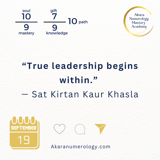 🌟 Sept 19, 2025 — Akara Numerology Energy Forecast