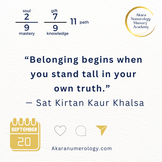 🌟 Sept 20, 2025 — Akara Numerology Energy Forecast