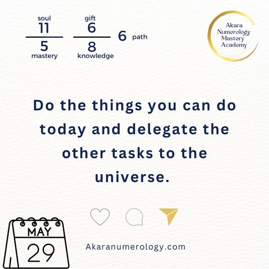 May 29th 2024 do the things you can and delegate the others to the universe