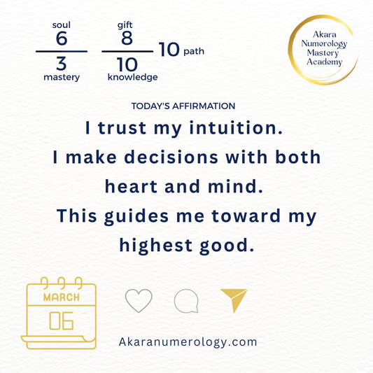 Friday, March 6, 2026: Trust Intuition and Focus with Courage