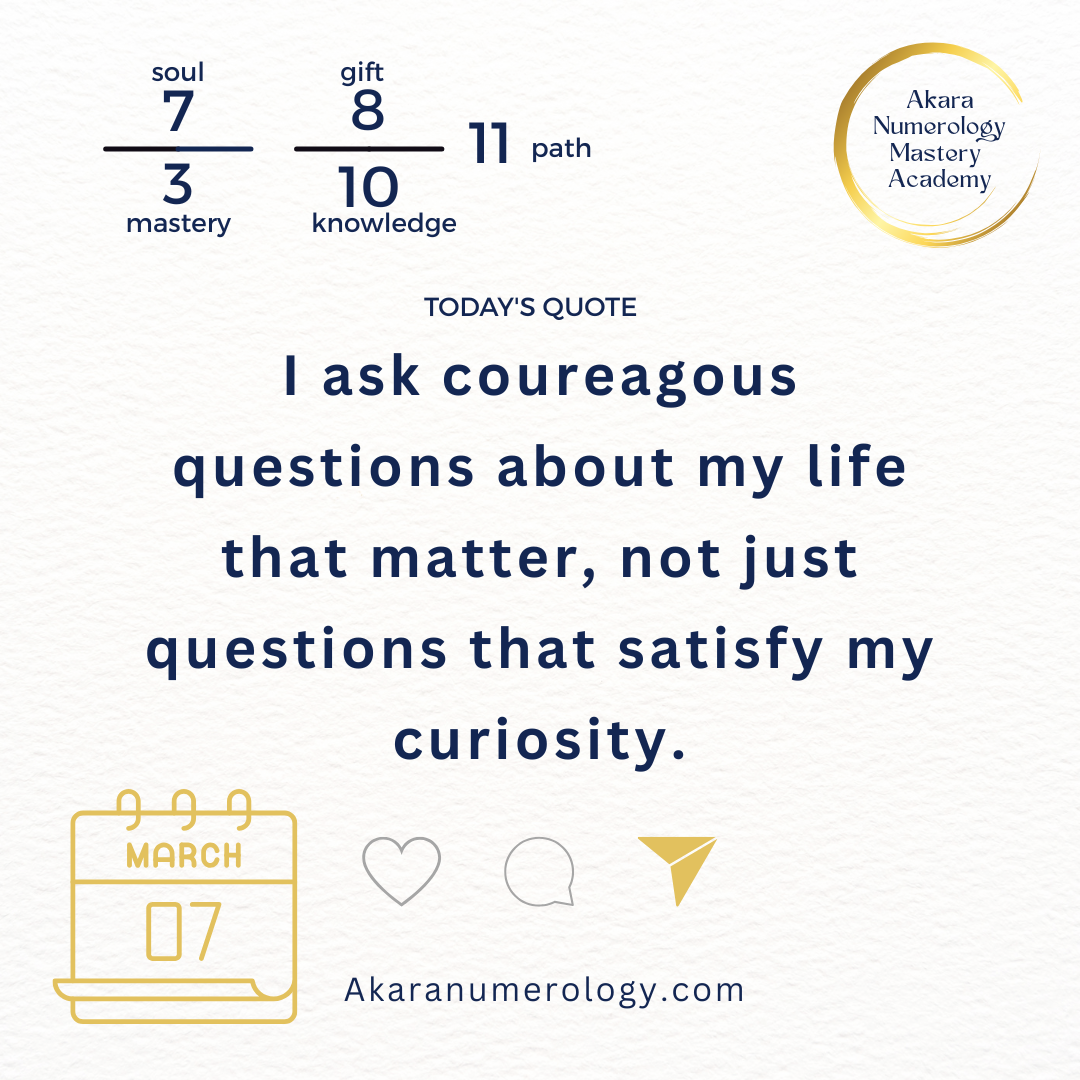 Saturday, March 7, 2026: Find Clarity Through Sacred Questions