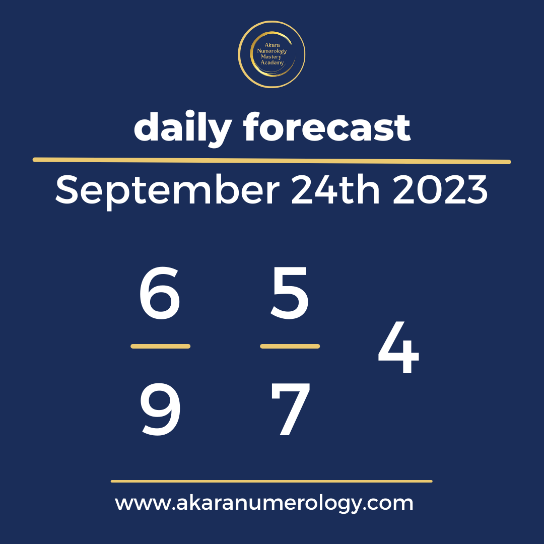 Daily Forecast based upon the Akara Numerology by Sat Kirtan for September 24th