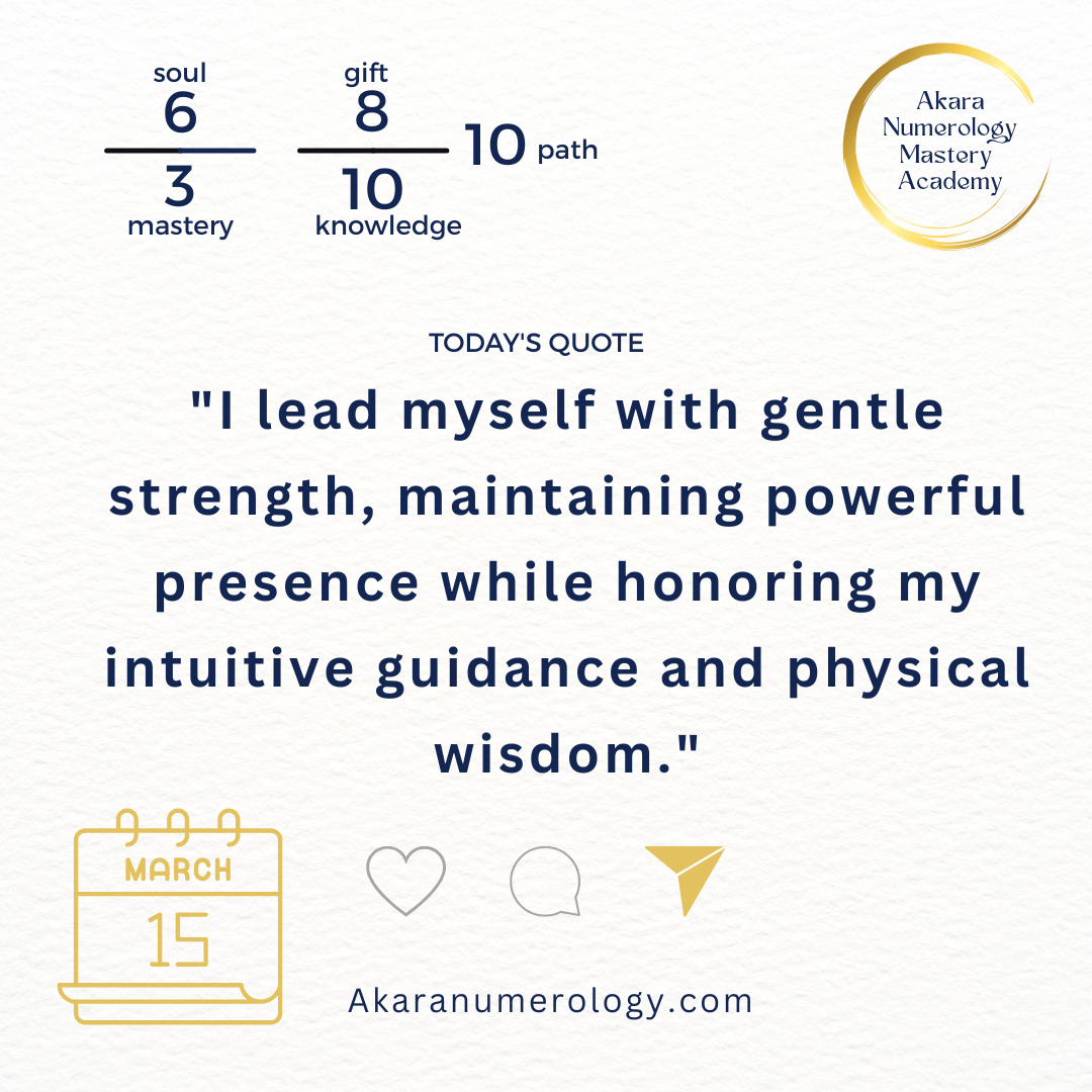 Sunday, March 15, 2026: Embody Gentle Leadership with Strong Presenc