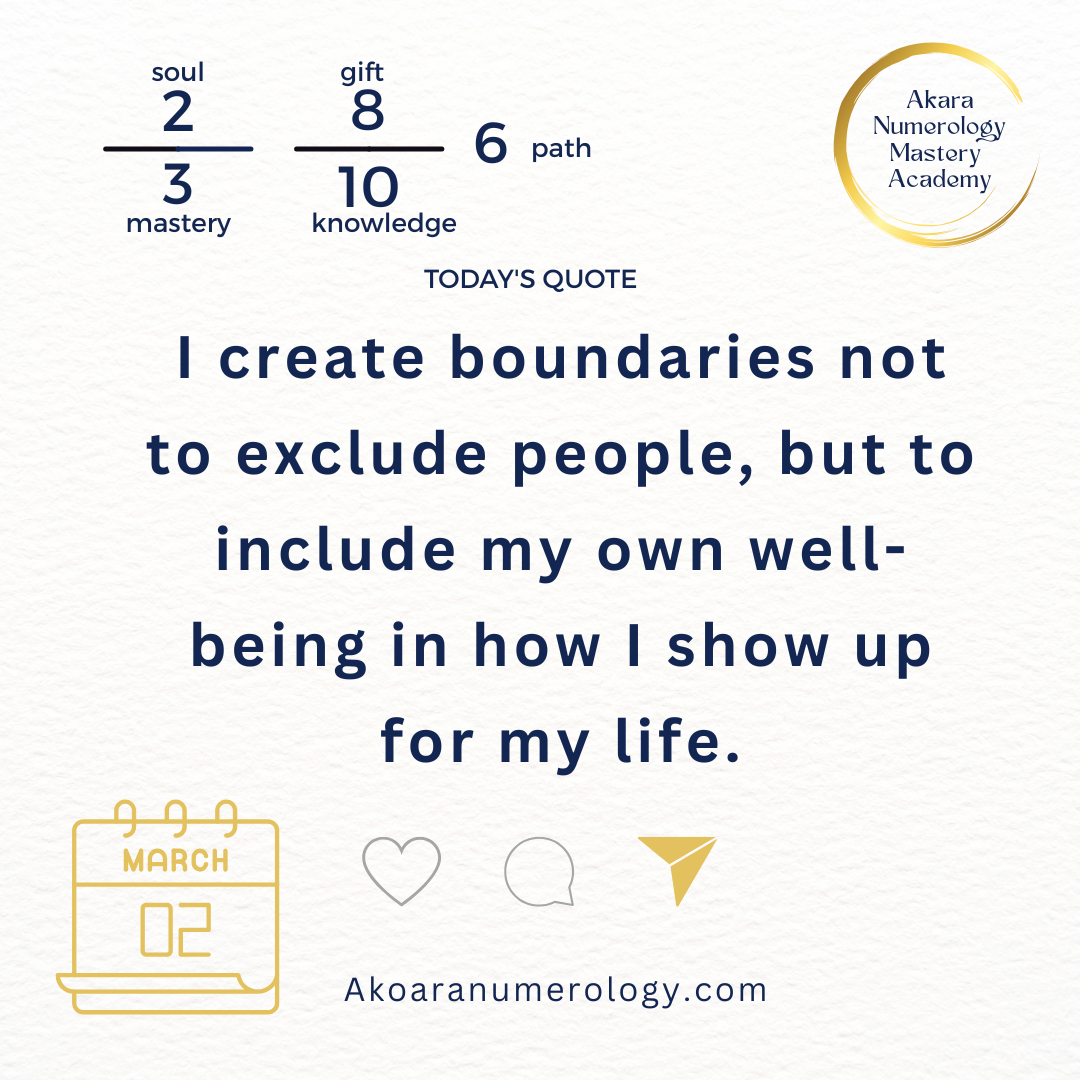 Monday, March 2, 2026: Navigate Boundaries with Universal Wisdom -&nbsp;How do you say yes to what serves your light and no to what dims it?