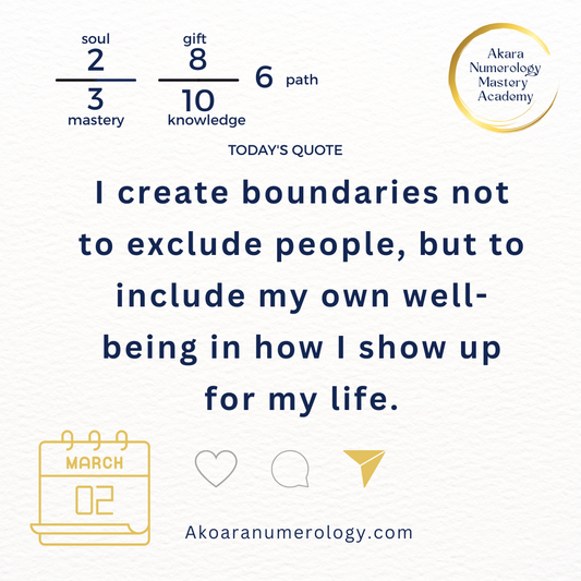 Monday, March 2, 2026: Navigate Boundaries with Universal Wisdom -&nbsp;How do you say yes to what serves your light and no to what dims it?