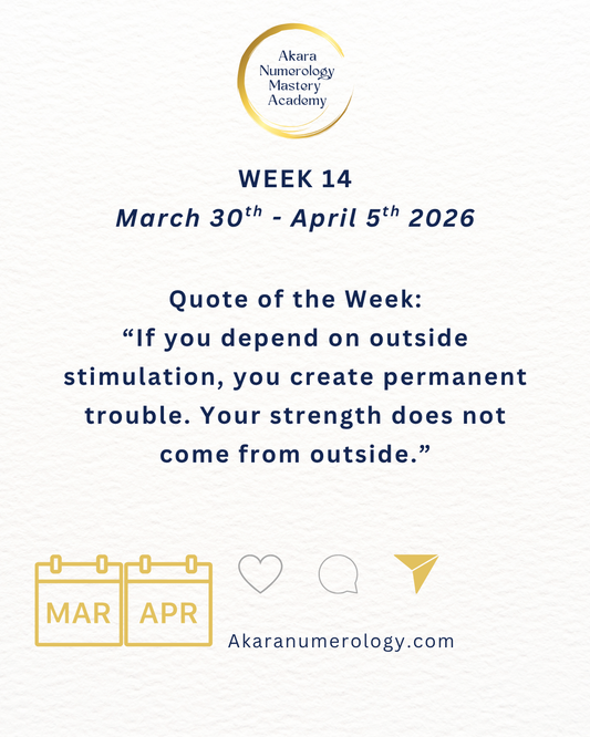 Week 14 - March 30 - April 5, 2026: Build Your Foundation with Structure & Love