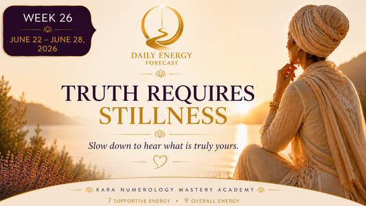 Week 26 — June 22 - June 28 Truth Requires Stillness