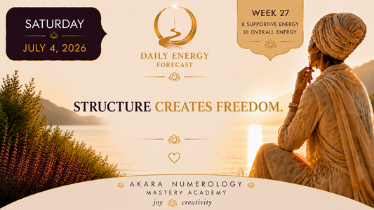 Saturday, July 4 — Structure Creates Freedom