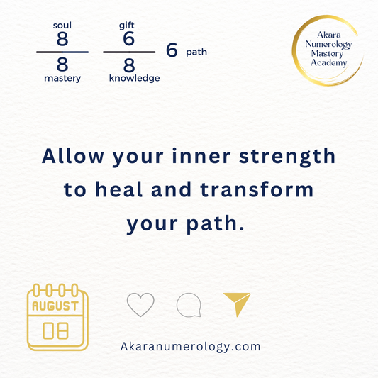 August 8th 2024: Allow your inner strength to heal and transform your path.