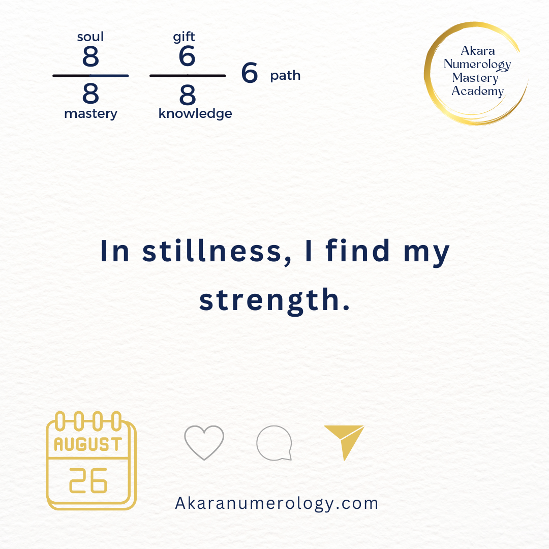 August 26th 2024: A day of finding strength in stillness