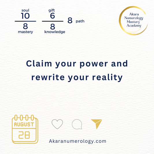 August 28th 2024: Claim your power and rewrite your reality