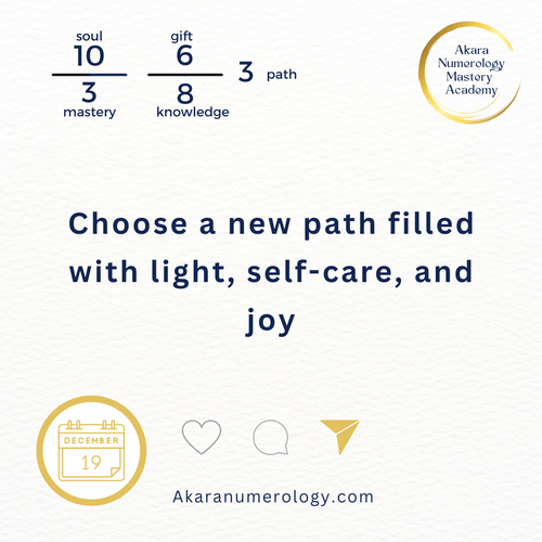 December 19th, 2024: Choose a new path filled with light, self-care, and joy