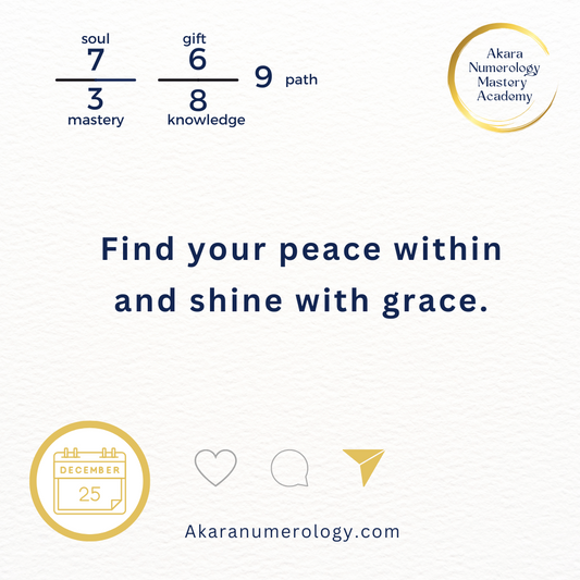 December 25th, 2024: Find your peace within and shine with grace