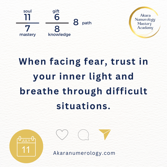 When facing fear, trust in your inner light and breathe through difficult situations.