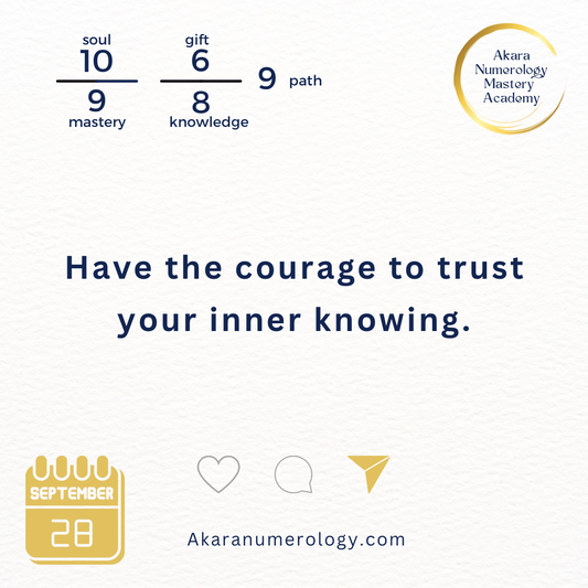 September 28th, 2024 – Trust Your Inner Knowing and Take the Leap