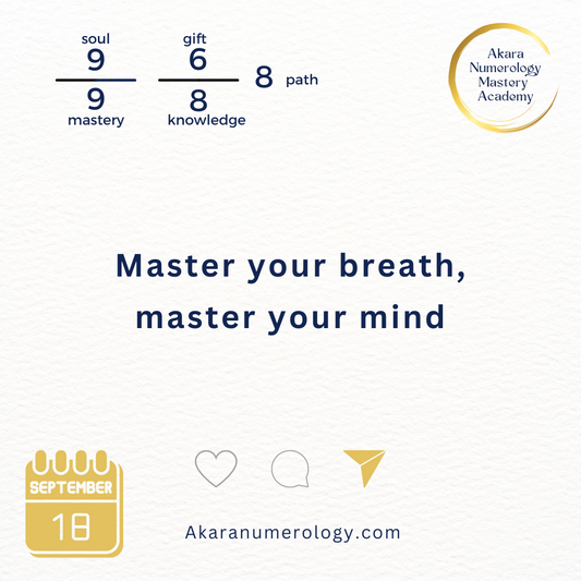 September 18th 2024: Master your breath, master your mind