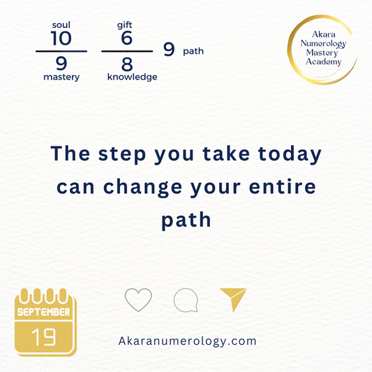 September 19th 2024: The Step That Changes Your Path