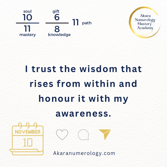 November 10th 2024 Trust the Voice Within