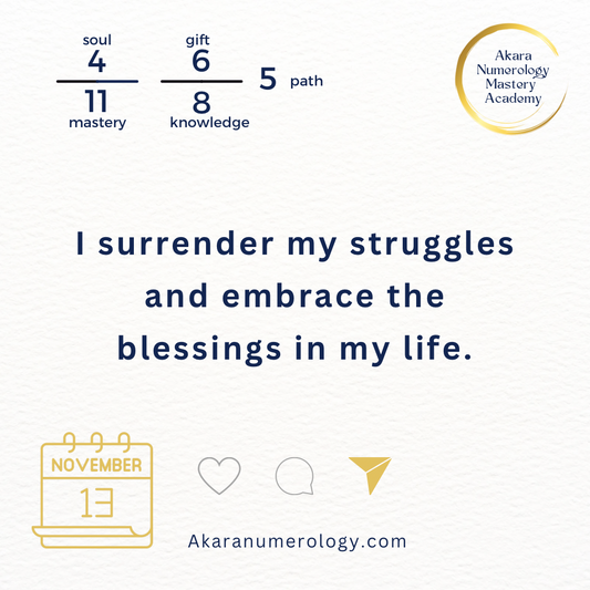 November 13th, 2024 – The Ultimate Challenge, The Ultimate Blessing