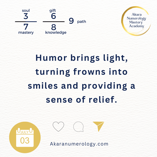 July 3rd 2024: Remeber humor brings light, turning frowns into smiles and providing a sense of relief,