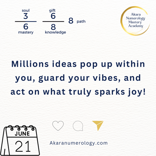 June 21th 2024: Millions ideas pop up within you, guard your vibes, and act on what truly sparks joy!