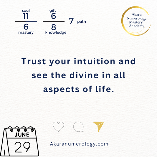 June 29th 2024: Trust your intuition and see the divine in all aspects of life