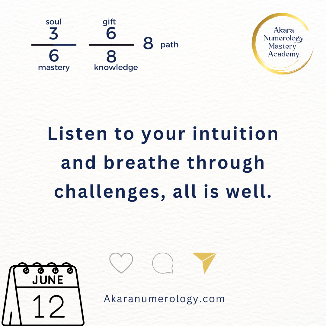 June 12th 2024: Trust Your Intuition and Breathe Through Challenges