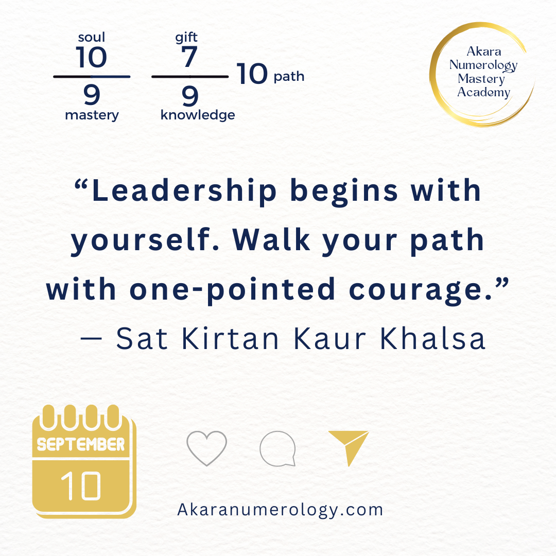 🌟 Daily Akara Numerology Forecast — September 10, 2025 - Lead Yourself — One-Pointed Courage