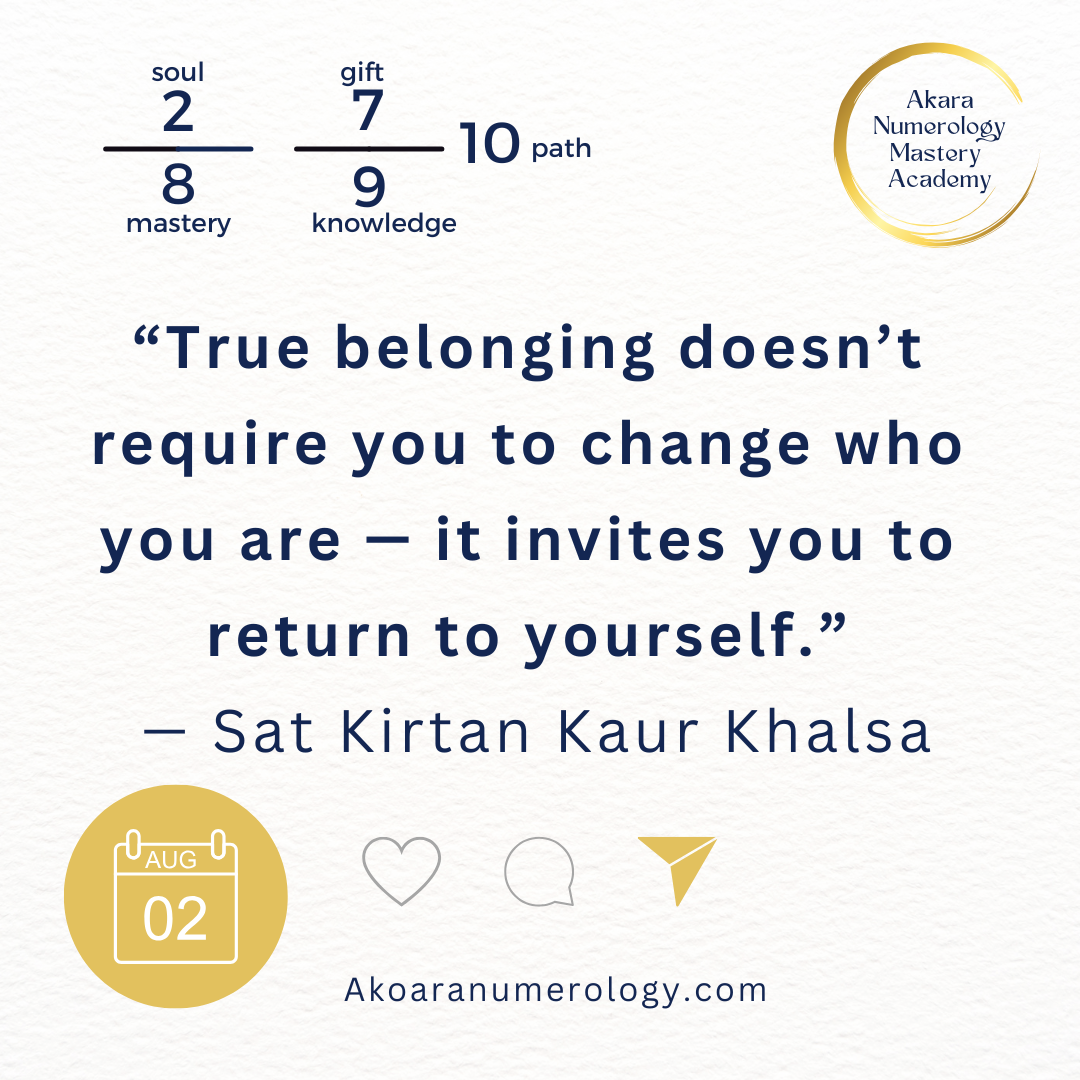 August 2, 2025 – Akara Numerology Forecast: Connection, Boundaries, Belonging
