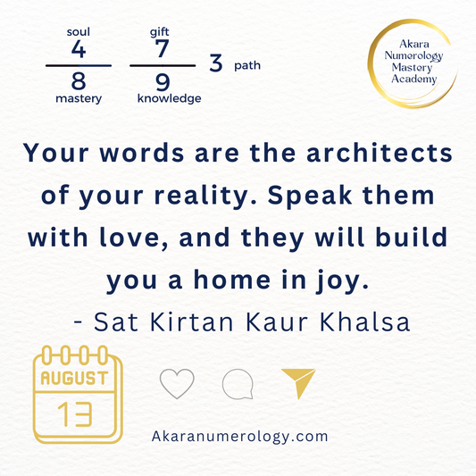 August 13, 2025 Akara Numerology Forecast – Structure and Creativity