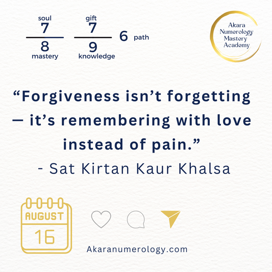  August 16, 2025 Akara Numerology Forecast – Forgiveness Opens the Path