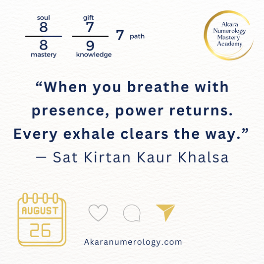 August 26, 2025 Akara Numerology Forecast — Double 8 Power, Double 7 Insight
