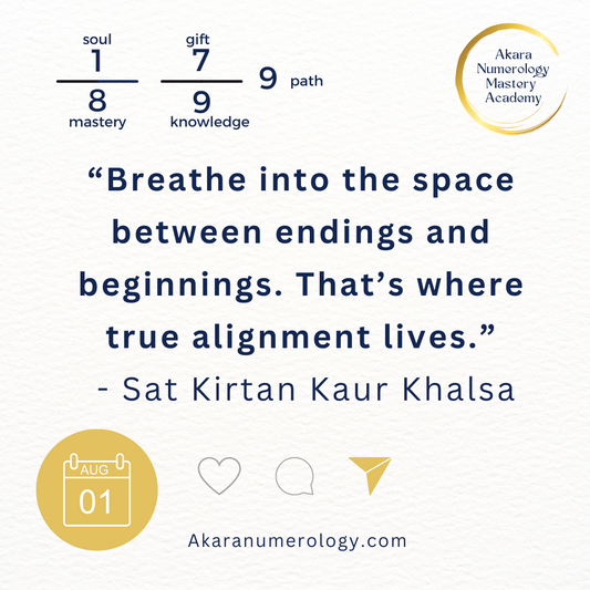 August 1, 2025 – Akara Numerology Forecast: Breathe, Lead, Complete