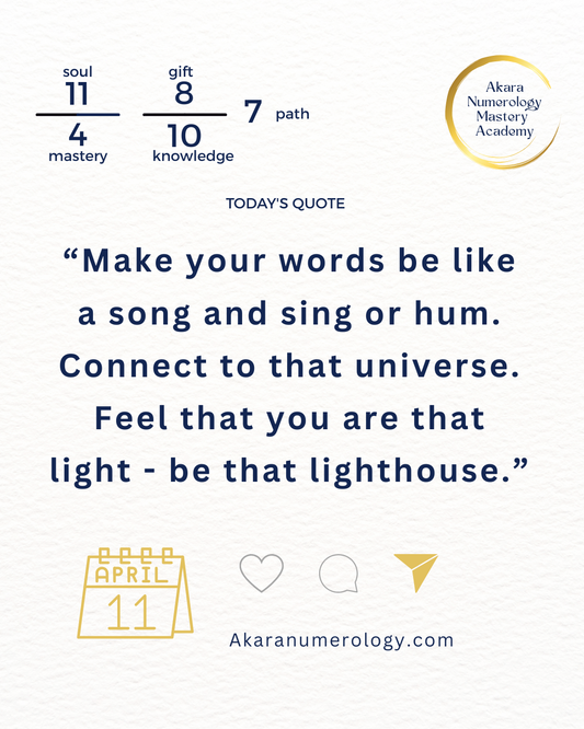 Saturday, April 11th: Make Your Words Like a Song