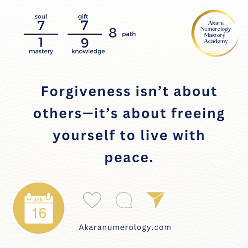 January 16th, 2025: Forgiveness and Healing Through Inner Peace