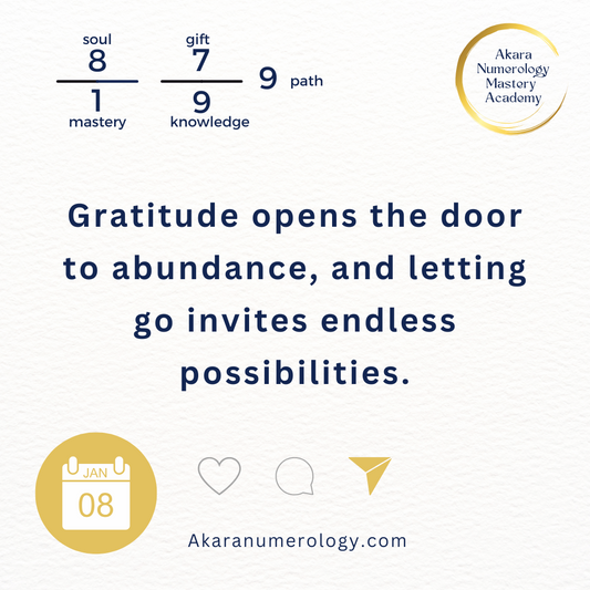 January 8th, 2025: Gratitude, Fearless Action, and Letting Go