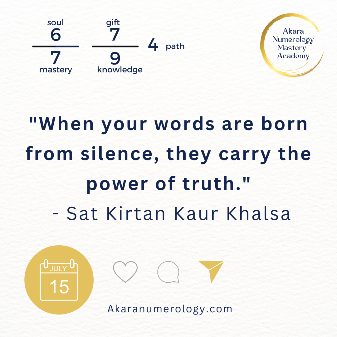 Numerology Forecast for July 15, 2025 with daily ritual, mantra and soul guidance by Sat Kirtan