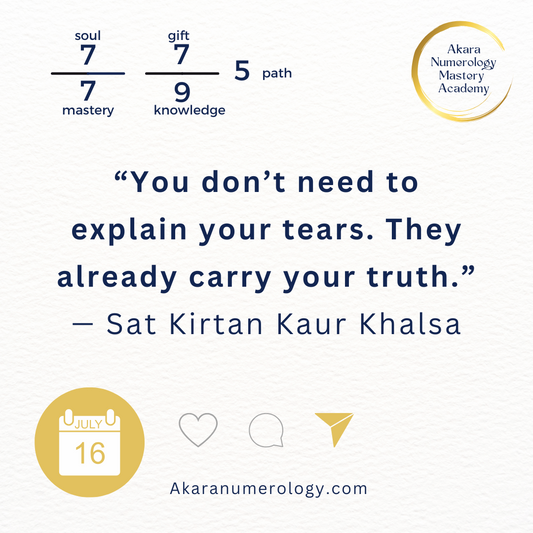 Akara Numerology Forecast July 16, 2025 — Triple 7 Energy & Emotional Clarity