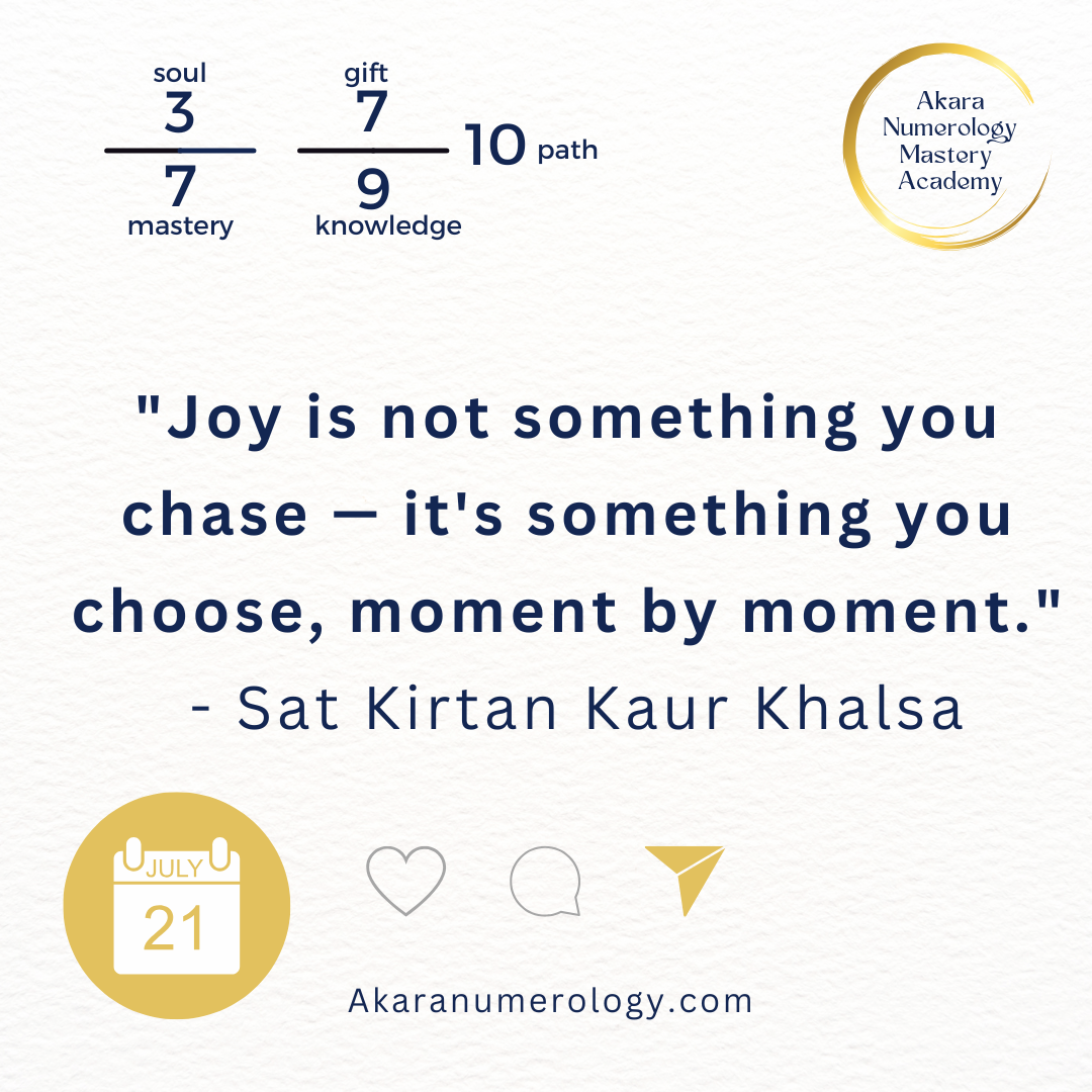 July 21 Akara Numerology Forecast — Create and Radiate with the Joy of the 3 and the Power of the 10