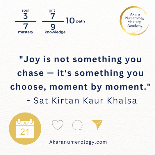 July 21 Akara Numerology Forecast — Create and Radiate with the Joy of the 3 and the Power of the 10