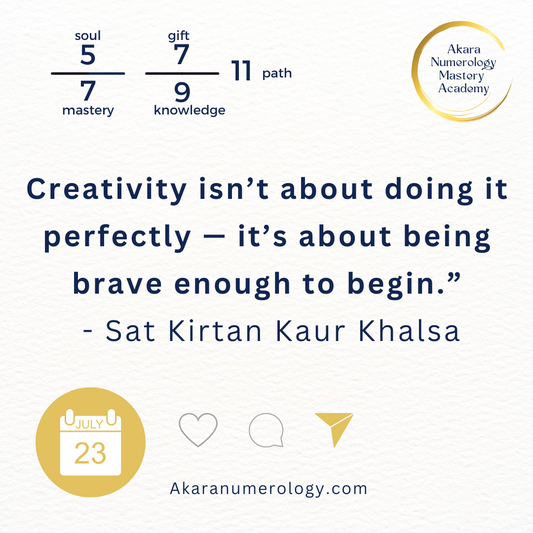  July 23 Akara Numerology Forecast — Creative expression, inner alignment, and intuitive truth under 5 and 3 energy