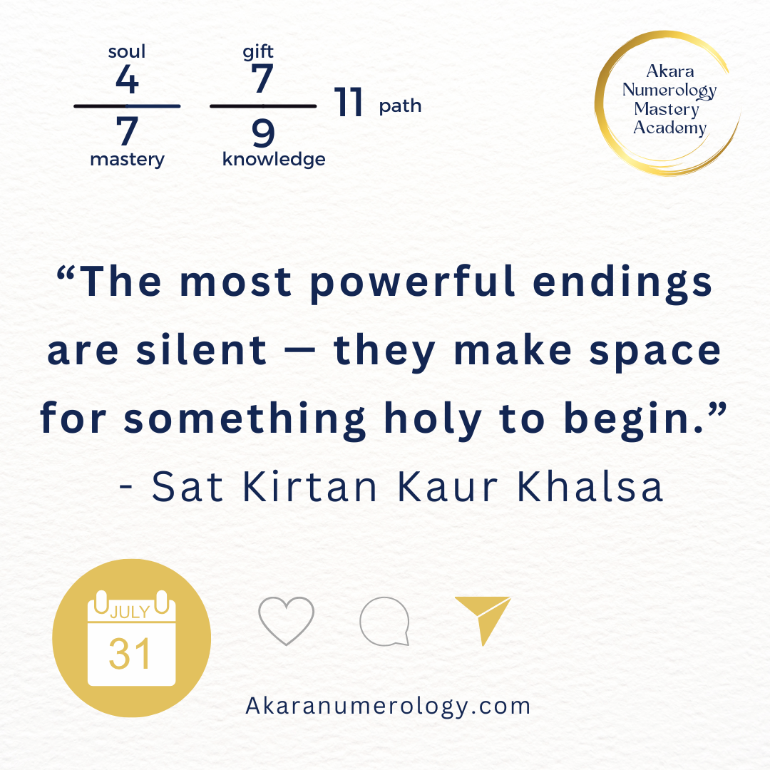 July 31, 2025 Akara Numerology Forecast — End the Month with Sacred Reflection