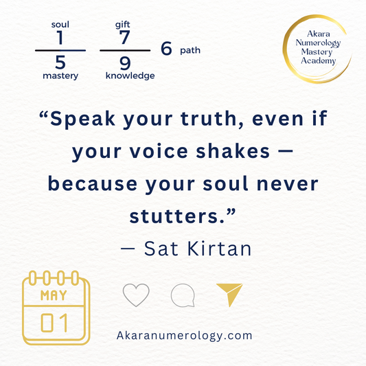 May 1st, 2025 – Speak Your Truth and Lead from Within