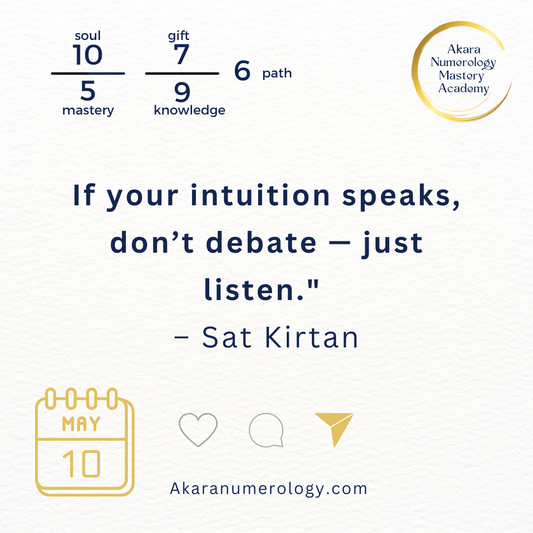 May 10th 2025 – Trust Your Gut & Protect Your Energy