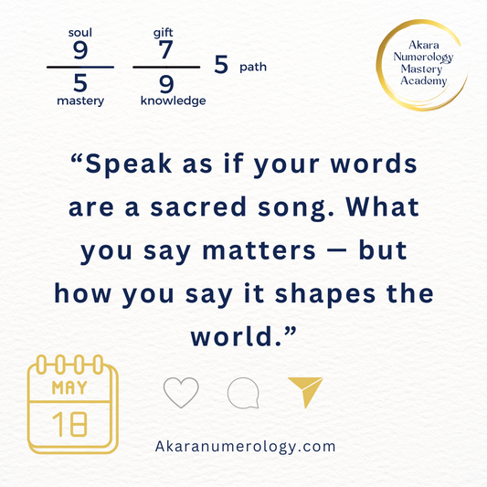 May 18th 2025: Today is a reminder: speak like your words are a song.